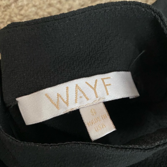 Black Faux Wrap Choker Collar Blouse - Picture 4 of 7